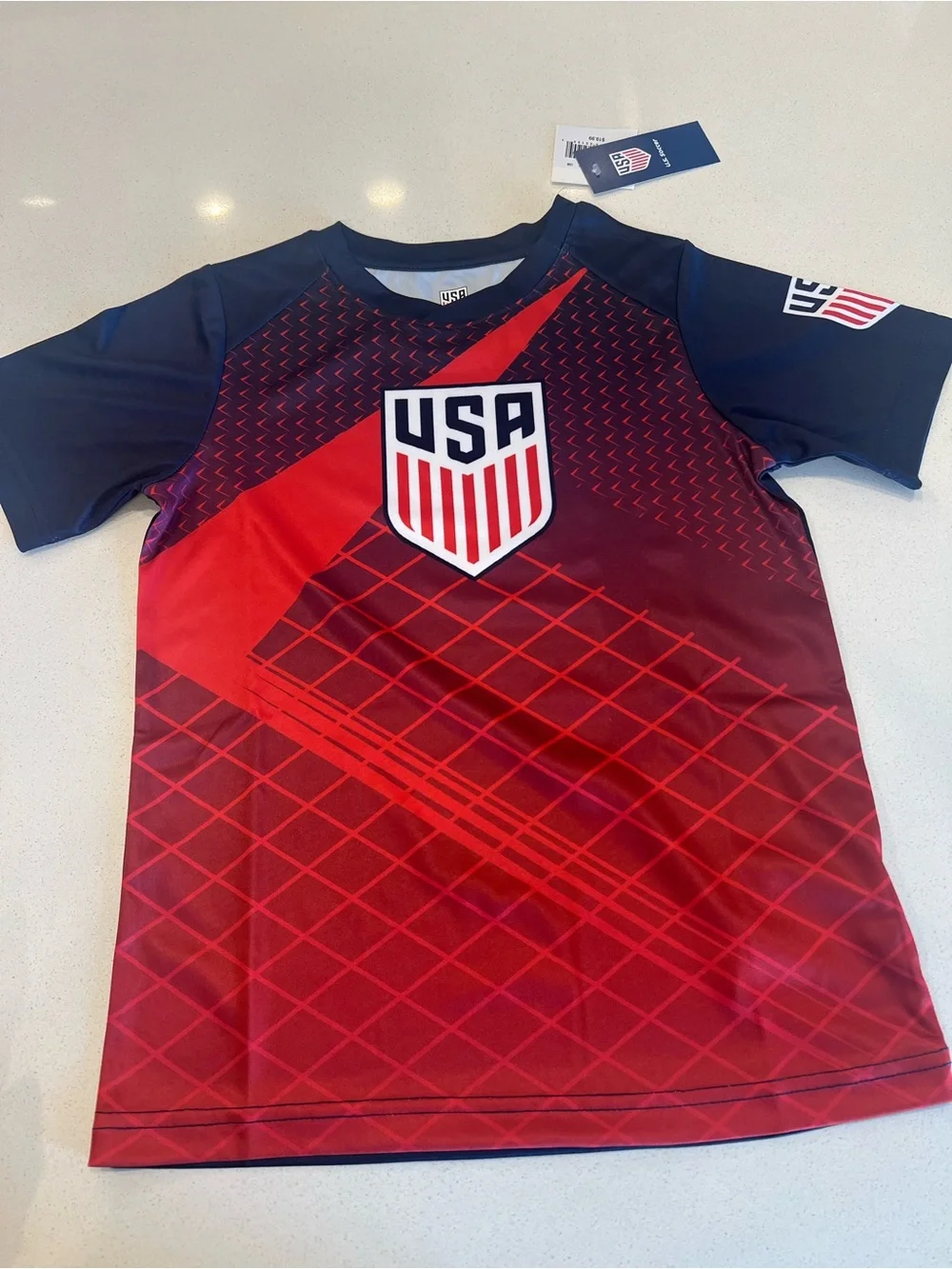 USA Kids Red & Navy Graphic Performance Jersey